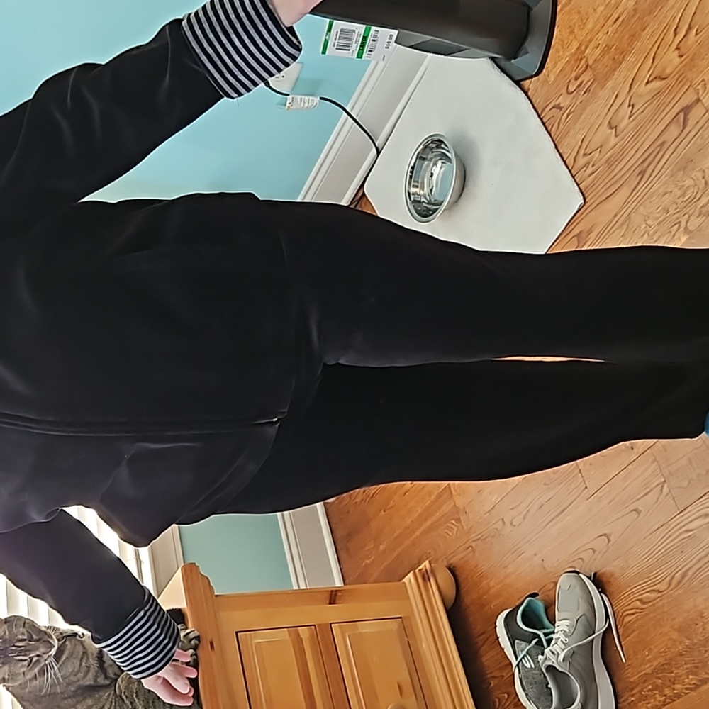 Black Velor pants and jacket set